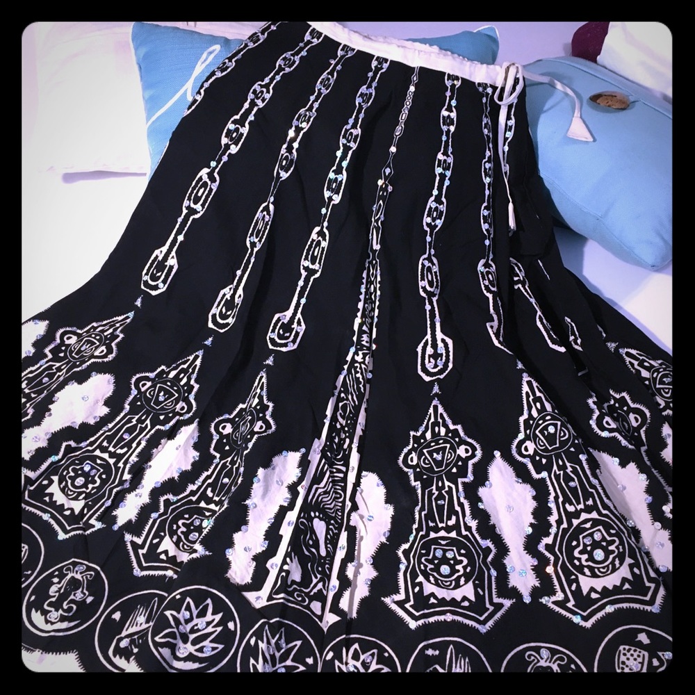 RAJA full length cotton skirt ~ S/M